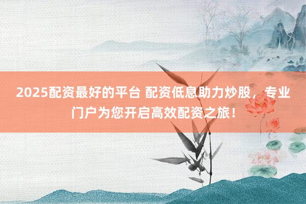 2025配资最好的平台 配资低息助力炒股，专业门户为您开启高效配资之旅！