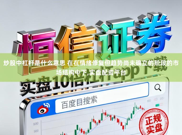 炒股中杠杆是什么意思 在在情绪修复但趋势尚未确立的阶段的市场结构中下，实盘配资平台